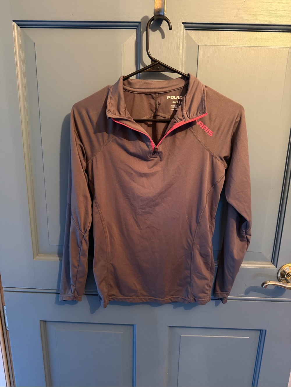 Polaris Women’s Quarter Zip Pullover Small Gray Pink Performance Top